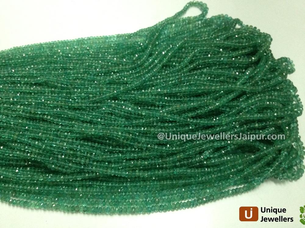 Emerald Faceted Roundelle Beads